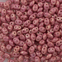 Super Duo 2x5mm Two Hole Beads Red Luster 22g Tube (14495P)