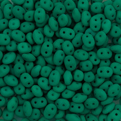 Super Duo 2x5mm Two Hole Beads Neon Emerald 22g Tube (25128)
