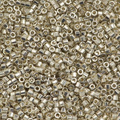 Miyuki Hex Cut Delica seed bead 11/0 Galvanized Silver 7g Tube DBC35