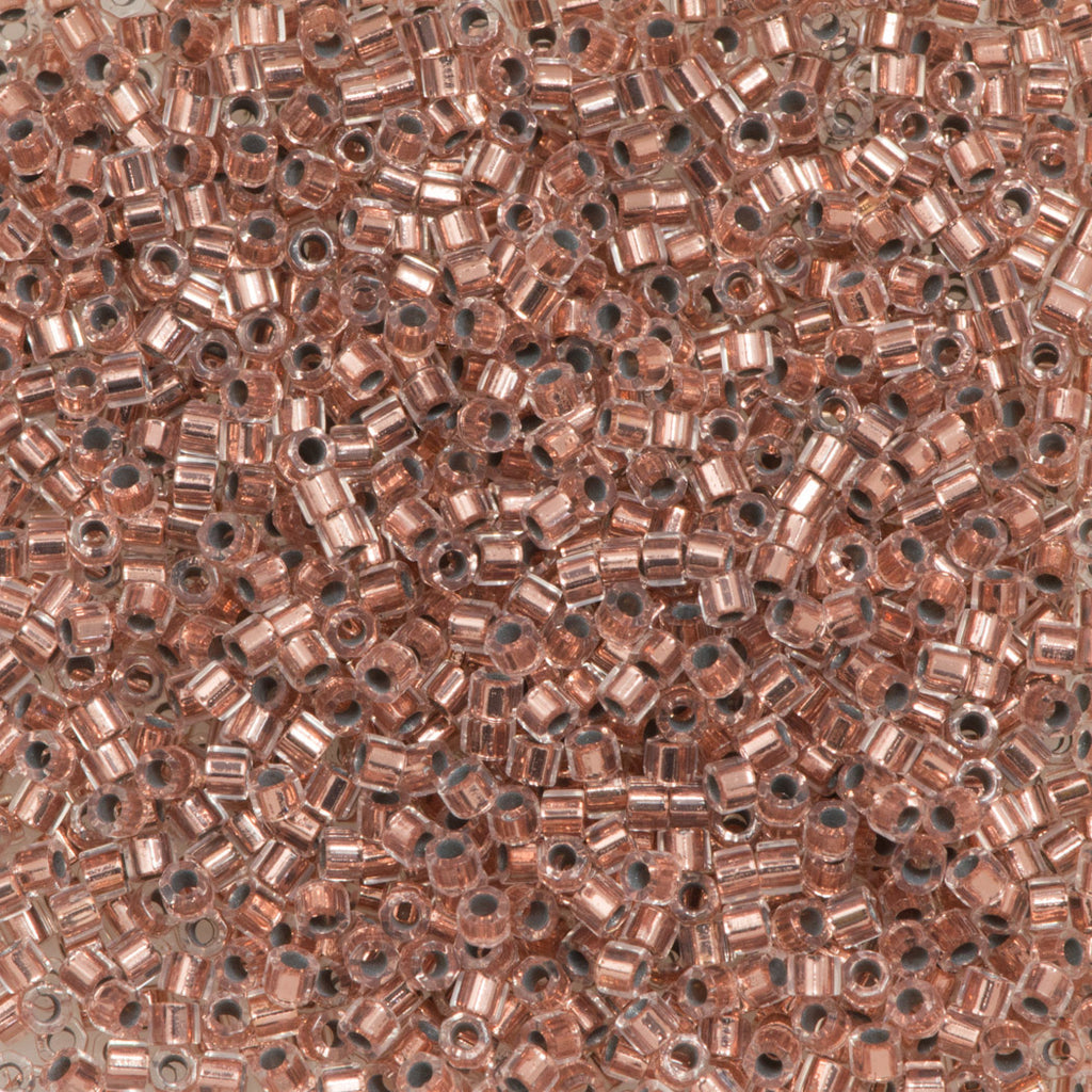 Miyuki Hex Cut Delica seed bead 11/0 Copper Lined DBC37
