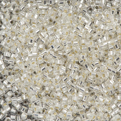 Miyuki Hex Cut Delica Seed Bead 11/0 Silver Lined Crystal DBC41