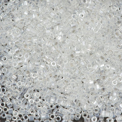 Miyuki Hex Cut Delica Seed Bead 11/0 Crystal Luster 7g Tube DBC50