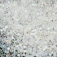 Miyuki Hex Cut Delica Seed Beads 11/0 Crystal AB 7g Tube DBC51