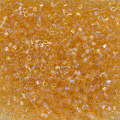 Miyuki Hex Cut Delica Seed Bead 11/0 Light Amber AB 7g Tube DBC100