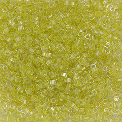 Miyuki Hex Cut Delica Seed Bead 11/0 Inside Dyed Color Yellow Green 7g Tube DBC910