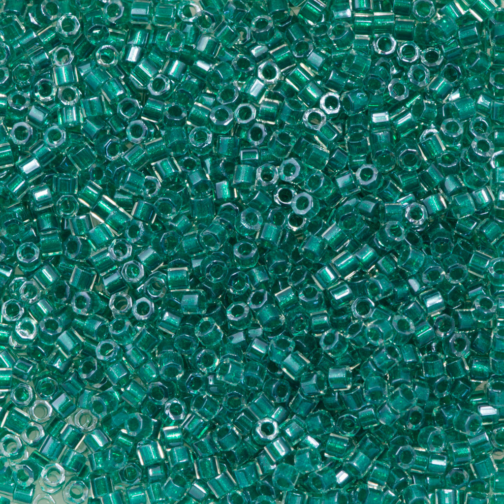 Miyuki Hex Cut Delica Seed Bead 11/0 Inside Dyed Color Teal DBC918