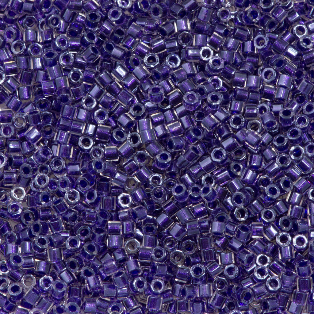 Miyuki Hex Cut Delica Seed Bead 11/0 Inside Dyed Color Dark Purple DBC923