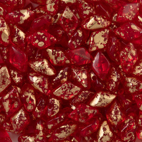 Gemduo 8X5mm Gold Splash Ruby 2-Inch Tube (90080GSP)
