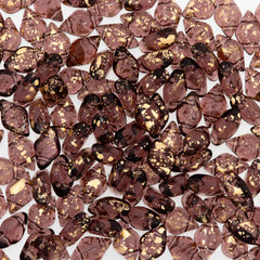 Gemduo Bead 8x5mm Gold Splash Amethyst 2-Inch Tube (20060GSP)