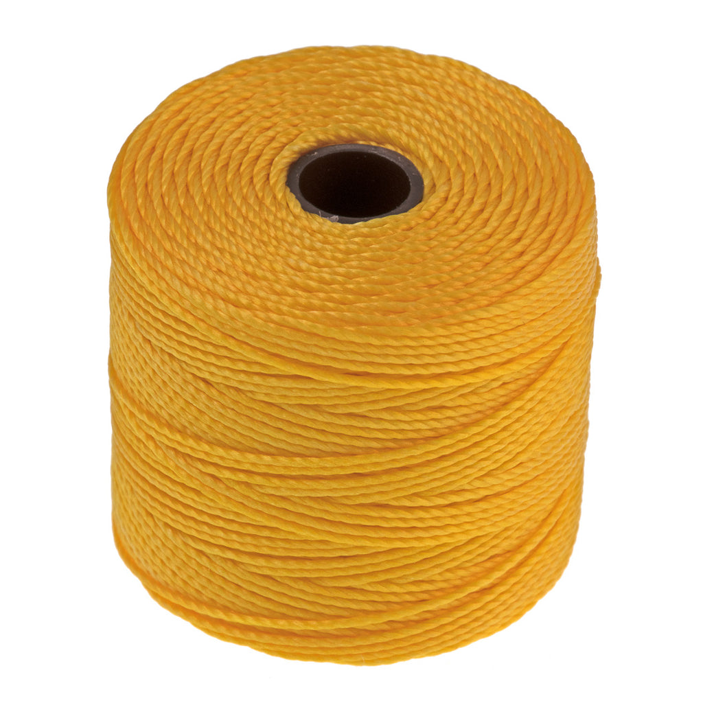 S-Lon Superlon Twisted Nylon Bead Cord 77 Yard Spool Golden Yellow