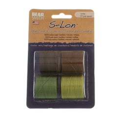 Herbs 4pc Mix S-Lon Bead Cord Mix 77 Yard Spool .5mm TEX 210