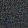 50g Toho Round Seed Beads 11/0 Grey Lined Aqua AB (1820)