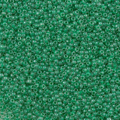 50g Toho Round Seed Bead 11/0 Inside Color Crystal Apple Green Lined (343)
