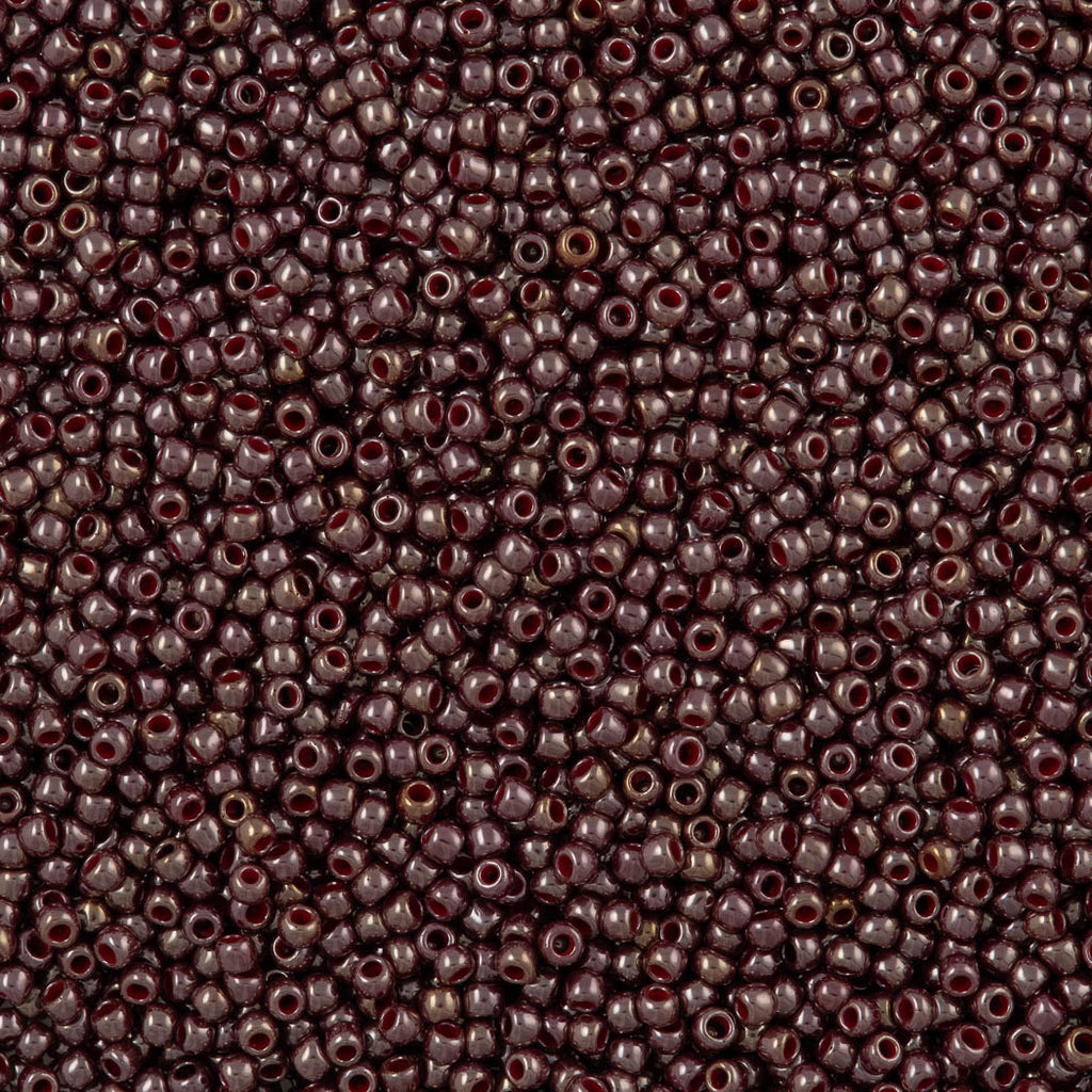 50g Toho Round Seed Bead 11/0 Gold Lustered Opaque Brown (460)
