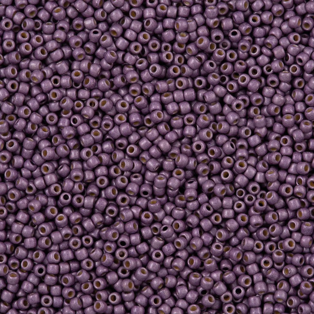 50g Toho Round Seed Bead 11/0 PermaFinish Matte Galvanized Pale Lilac (579PFF)