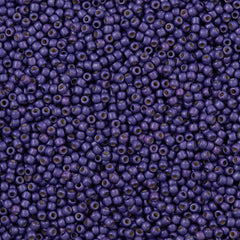 50g Toho Round Seed Bead 11/0 PermaFinish Matte Galvanized Violet (581PFF)