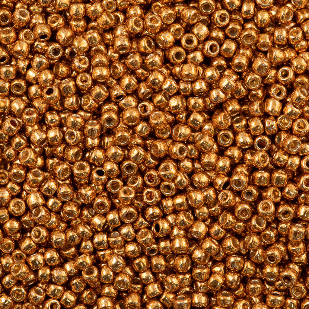 50g Toho Round Seed Bead 11/0 PermaFinish Galvanized Old Gold (591PF)