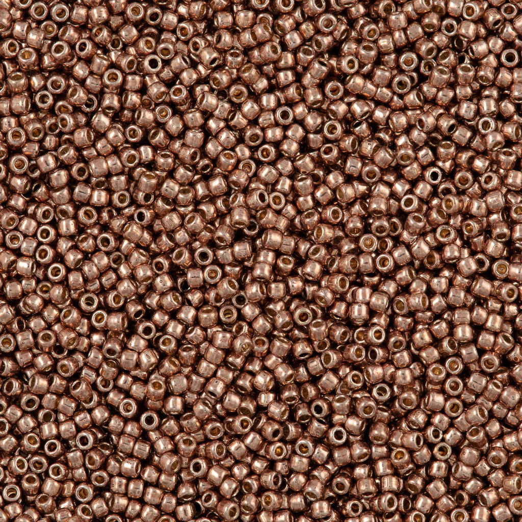 50g Toho Round Seed Bead 11/0 PermaFinish Galvanized Almond (593PF)