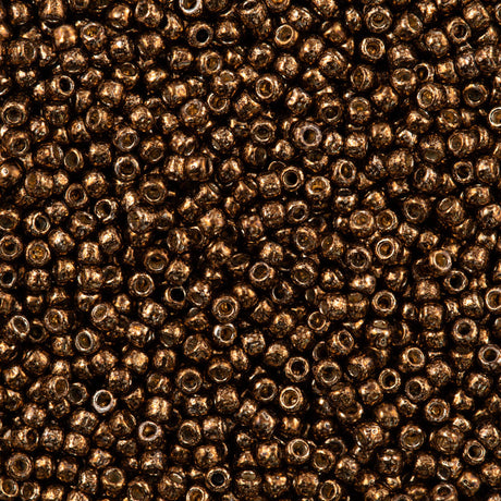 50g Toho Round Seed Bead 11/0 PermaFinish Galvanized Medal Bronze (594PF)