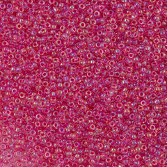 50g Toho Round Seed Bead 11/0 Inside Color Luster Crystal Hot Pink Lined (785)