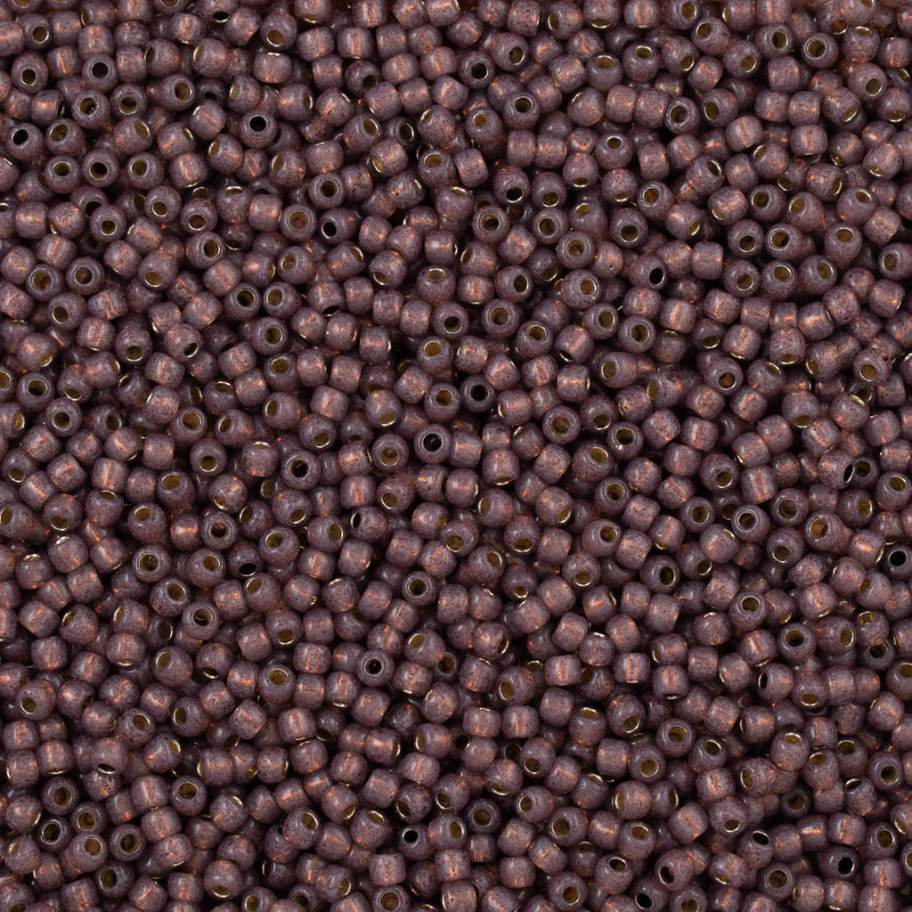 50g Toho Round Seed Bead 6/0 PermaFinish Translucent Silver Lined Nutmeg (2114PF)