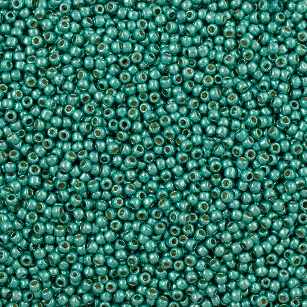 50g Toho Round Seed Bead 6/0 PermaFinish Galvanized Green Teal (561PF)