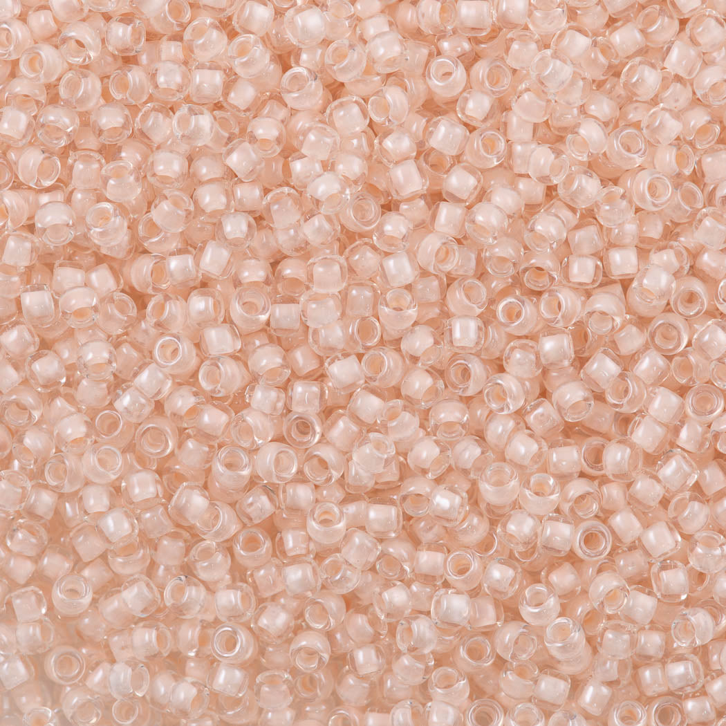 50g Toho Round Seed Bead 8/0 Inside Color Crystal Blush Lined (1068)