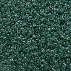 50g Toho Round Seed Bead 8/0 Inside Color Crystal Emerald Lined (1070)