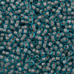 50g Toho Round Seed Bead 8/0 Inside Color Crystal Blue Coffee Lined (1072)