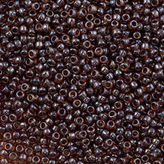 50g Toho Round Seed Bead 8/0 Transparent Luster Smoky Topaz (114)