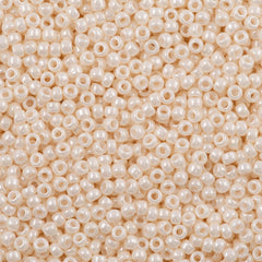 50g Toho Round Seed Bead 8/0 Opaque Luster Light Beige (123L)