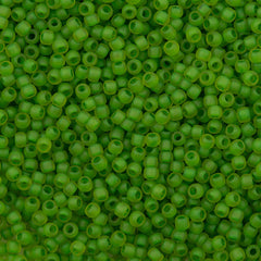 50g Toho Round Seed Bead 8/0 Inside Color Matte Jonquil Shamrock Lined (306F)