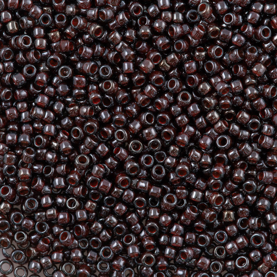50g Toho Round Seed Bead 8/0 Light Cranberry AB Lined Dyed (363)