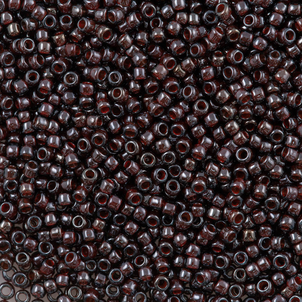 50g Toho Round Seed Bead 8/0 Light Cranberry AB Lined Dyed (363)