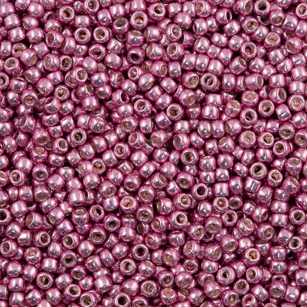 50g Toho Round Seed Bead 8/0 Galvanized Pink Lilac (553)