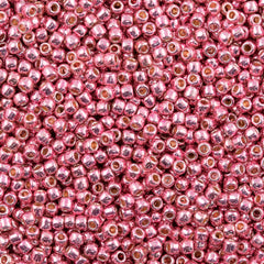 50g Toho Round Seed Bead 8/0 PermaFinish Galvanized Pink Lilac (553PF)