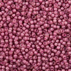 50g Toho Round Seed Bead 8/0 Inside Color Matte Light Amethyst Pink Lined (959F)
