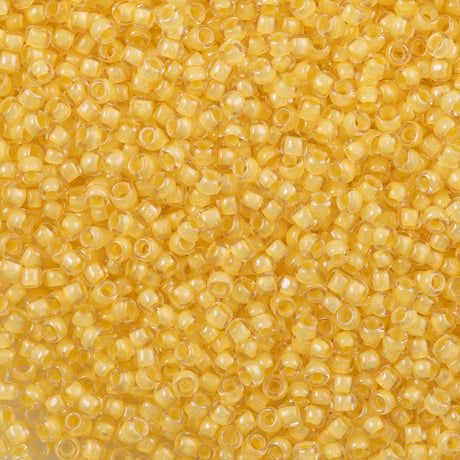 50g Toho Round Seed Bead 8/0 Inside Color Crystal Butter Lined (961)