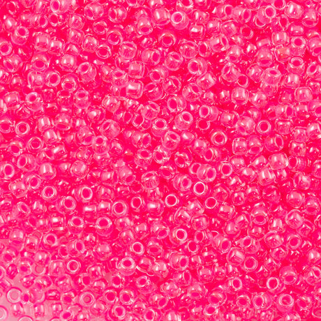 50g Toho Round Seed Bead 8/0 Luminous Neon Pink (978)