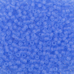 Toho Round Seed Bead 11/0 Transparent Matte Light Sapphire 2.5-inch Tube (13F)