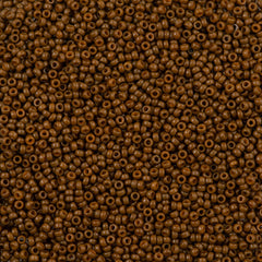 Miyuki Round Seed Bead 15/0 Duracoat Dyed Opaque Cognac (4492)