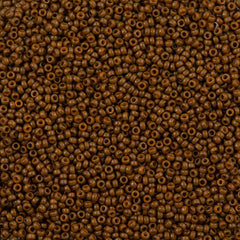 Miyuki Round Seed Bead 15/0 Duracoat Dyed Opaque Cognac 2-inch Tube (4492)