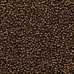 50g Miyuki Round Seed Bead 11/0 Metallic Chocolate (461)