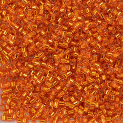 Miyuki Delica Seed Bead 10/0 Silver Lined Orange DBM45