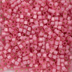 Miyuki Delica Seed Bead 10/0 Silver Lined Dyed Pink Opal 7g Tube DBM625