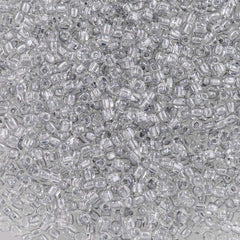 Miyuki Triangle Seed Bead 10/0 Inside Color Lined Silver 24g Tube (1105)