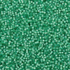 25g Miyuki Delica Seed Bead 11/0 Duracoat Dyed Semi-Matte Silver Lined Spearmint DB2188