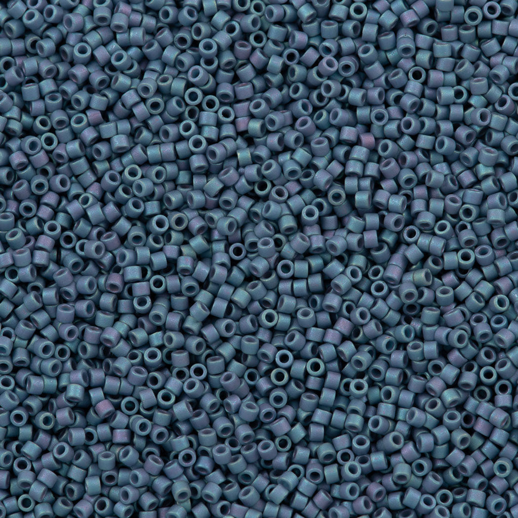 100g Miyuki Delica seed bead 11/0 Matte Light Grey Blue DB376