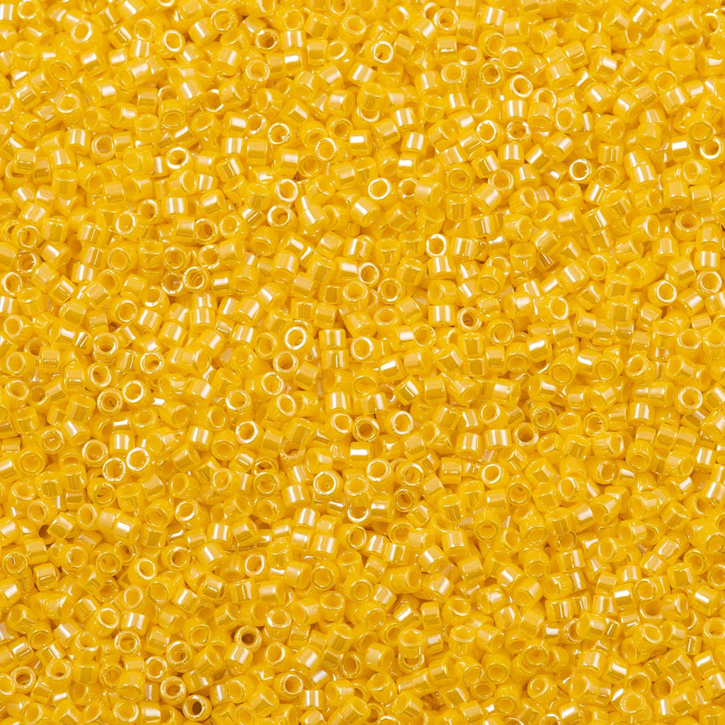 25g Miyuki Delica Seed Bead 11/0 Opaque Canary Luster DB1562