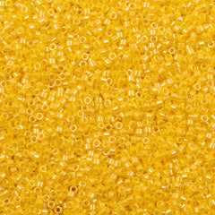 Miyuki Delica Seed Bead 11/0 Opaque Canary Luster 2-inch Tube DB1562